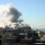 025 - 10.30AM - north tower is gone, much more smoke and dust covers downtown