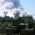 027 - 10.30AM - both towers gone, a plume a smoke