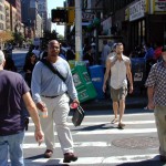 047 - 12.15PM - 8th Ave at 26th st. - thousands of people everywhere