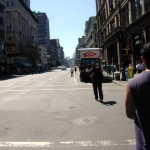 051 - 12.30PM - 6th ave looking south, devoid of cars, smoke in the distance