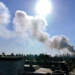 070 - 5PM - the smoke trail from downtown
