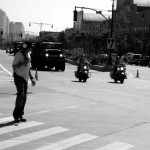 081 - Thu 1PM - a truck lead by two motorcycle cops going up west side highway