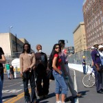 090 - Thu 1PM - people watching from 14th st