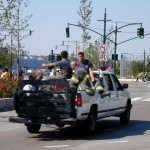 106 - Thu 1PM - rescue workers on their way home
